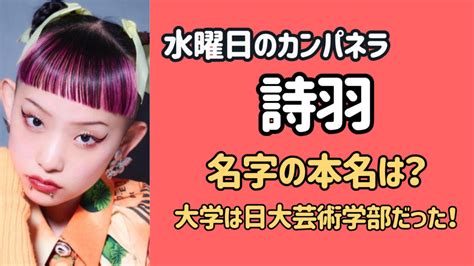 詩羽的家|詩羽は日芸出身！大学を暴露したテレビ番組は家つい。